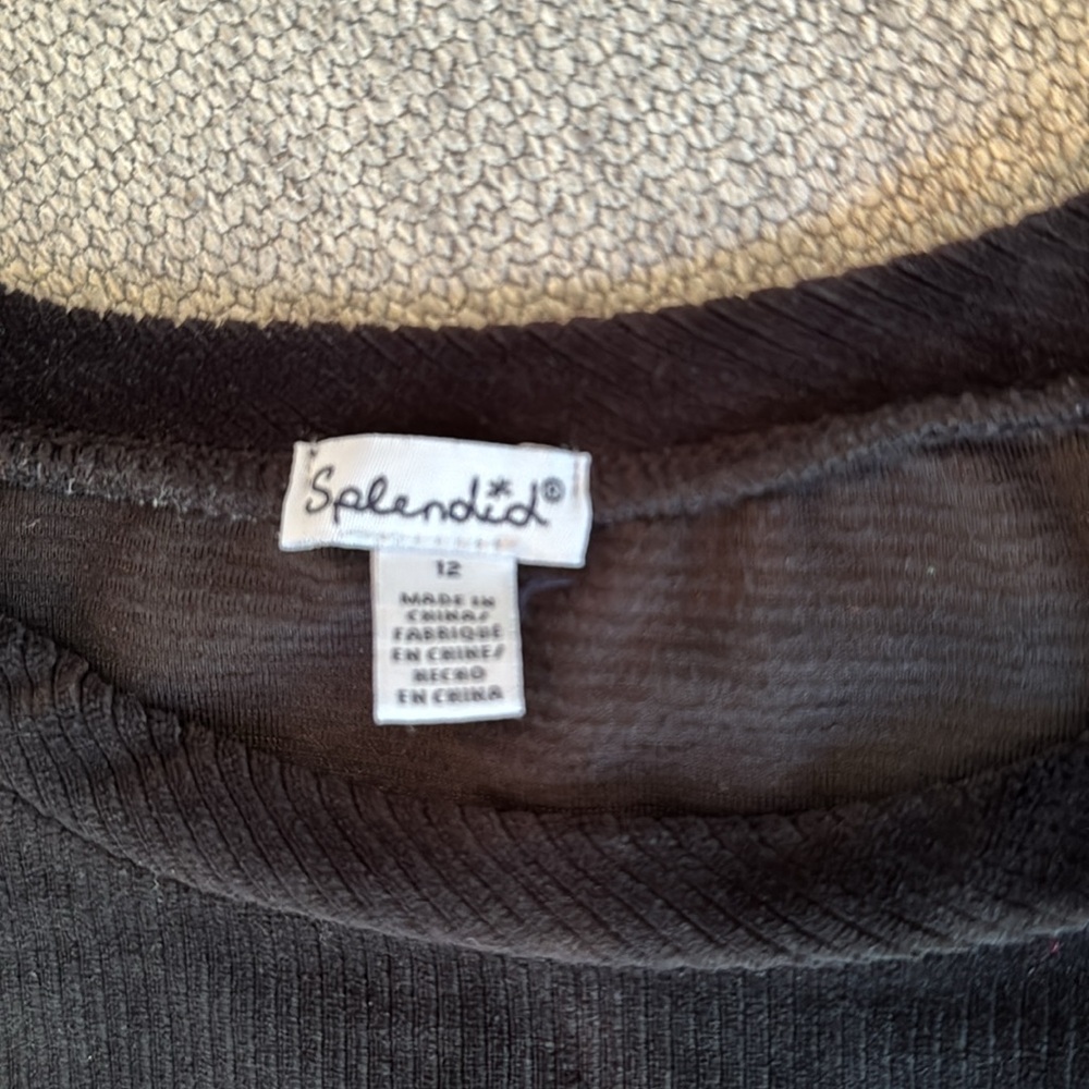 Splendid Kids Velour Ribbed sweatshirt - Picture 2 of 3